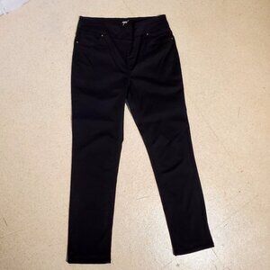 Women's Black"UP" Pull Up Cotton Straight Leg - Size 10 - Mint As New
